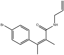 (Z)-N-Allyl-4-bromo-α,β-dimethylcinnamamide Struktur