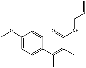 (Z)-N-Allyl-α,β-dimethyl-4-methoxycinnamamide Struktur