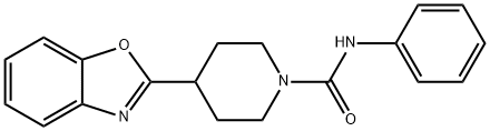 1-Piperidinecarboxamide,4-(2-benzoxazolyl)-N-phenyl-(9CI) Struktur