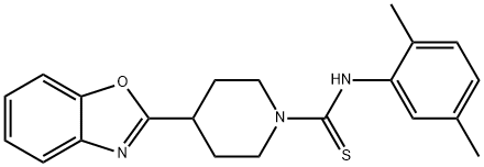 1-Piperidinecarbothioamide,4-(2-benzoxazolyl)-N-(2,5-dimethylphenyl)-(9CI) Struktur