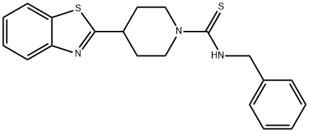 1-Piperidinecarbothioamide,4-(2-benzothiazolyl)-N-(phenylmethyl)-(9CI) Struktur