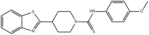 1-Piperidinecarbothioamide,4-(2-benzothiazolyl)-N-(4-methoxyphenyl)-(9CI) Struktur