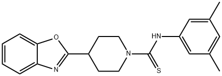 1-Piperidinecarbothioamide,4-(2-benzoxazolyl)-N-(3,5-dimethylphenyl)-(9CI) Struktur