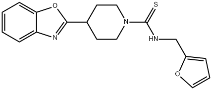 1-Piperidinecarbothioamide,4-(2-benzoxazolyl)-N-(2-furanylmethyl)-(9CI) Struktur