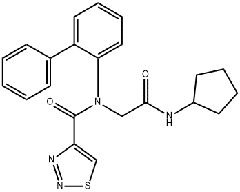 1,2,3-Thiadiazole-4-carboxamide,N-[1,1-biphenyl]-2-yl-N-[2-(cyclopentylamino)-2-oxoethyl]-(9CI) Struktur