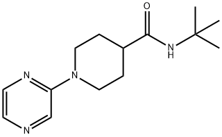 4-Piperidinecarboxamide,N-(1,1-dimethylethyl)-1-pyrazinyl-(9CI) Struktur