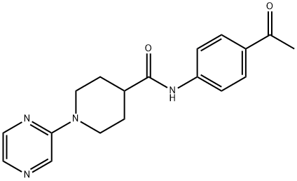 4-Piperidinecarboxamide,N-(4-acetylphenyl)-1-pyrazinyl-(9CI) Struktur