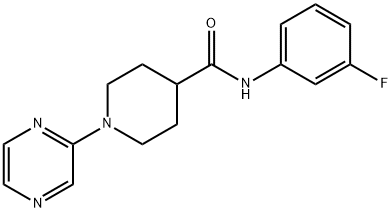 4-Piperidinecarboxamide,N-(3-fluorophenyl)-1-pyrazinyl-(9CI) Struktur