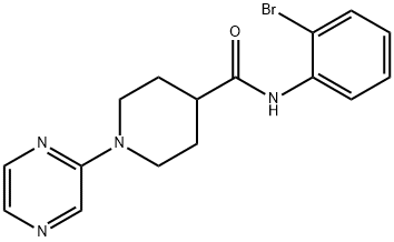 4-Piperidinecarboxamide,N-(2-bromophenyl)-1-pyrazinyl-(9CI) Struktur