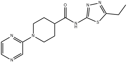 4-Piperidinecarboxamide,N-(5-ethyl-1,3,4-thiadiazol-2-yl)-1-pyrazinyl-(9CI) Struktur