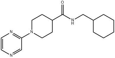 4-Piperidinecarboxamide,N-(cyclohexylmethyl)-1-pyrazinyl-(9CI) Struktur