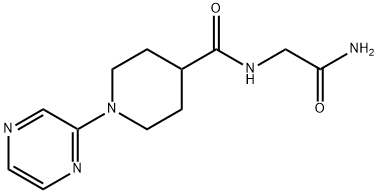 4-Piperidinecarboxamide,N-(2-amino-2-oxoethyl)-1-pyrazinyl-(9CI) Struktur