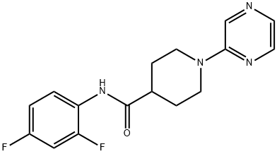 4-Piperidinecarboxamide,N-(2,4-difluorophenyl)-1-pyrazinyl-(9CI) Struktur