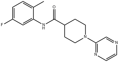 4-Piperidinecarboxamide,N-(5-fluoro-2-methylphenyl)-1-pyrazinyl-(9CI) Struktur