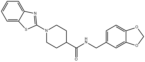 4-Piperidinecarboxamide,N-(1,3-benzodioxol-5-ylmethyl)-1-(2-benzothiazolyl)-(9CI) Struktur