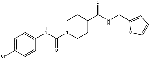 1,4-Piperidinedicarboxamide,N1-(4-chlorophenyl)-N4-(2-furanylmethyl)-(9CI) Struktur