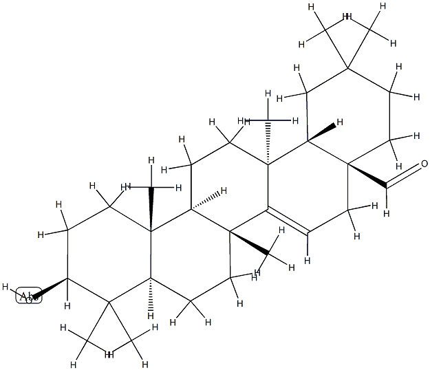 3β-Hydroxy-D-friedoolean-14-en-28-al Struktur