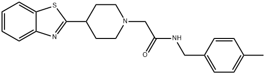 1-Piperidineacetamide,4-(2-benzothiazolyl)-N-[(4-methylphenyl)methyl]-(9CI) Struktur