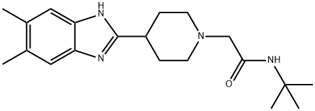 1-Piperidineacetamide,4-(5,6-dimethyl-1H-benzimidazol-2-yl)-N-(1,1-dimethylethyl)-(9CI) Struktur