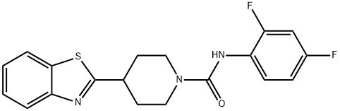 1-Piperidinecarboxamide,4-(2-benzothiazolyl)-N-(2,4-difluorophenyl)-(9CI) Struktur