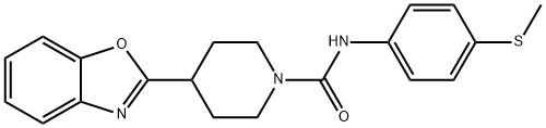 1-Piperidinecarboxamide,4-(2-benzoxazolyl)-N-[4-(methylthio)phenyl]-(9CI) Struktur