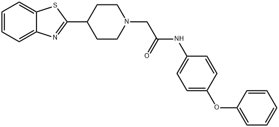 1-Piperidineacetamide,4-(2-benzothiazolyl)-N-(4-phenoxyphenyl)-(9CI) Struktur