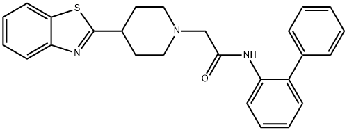 1-Piperidineacetamide,4-(2-benzothiazolyl)-N-[1,1-biphenyl]-2-yl-(9CI) Struktur