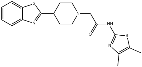 1-Piperidineacetamide,4-(2-benzothiazolyl)-N-(4,5-dimethyl-2-thiazolyl)-(9CI) Struktur