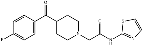 1-Piperidineacetamide,4-(4-fluorobenzoyl)-N-2-thiazolyl-(9CI) Struktur