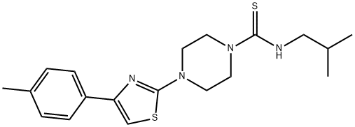 1-Piperazinecarbothioamide,4-[4-(4-methylphenyl)-2-thiazolyl]-N-(2-methylpropyl)-(9CI) Struktur