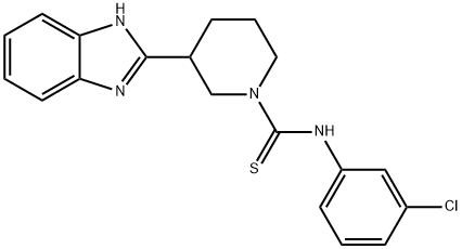 1-Piperidinecarbothioamide,3-(1H-benzimidazol-2-yl)-N-(3-chlorophenyl)-(9CI) Struktur