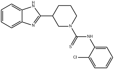 1-Piperidinecarbothioamide,3-(1H-benzimidazol-2-yl)-N-(2-chlorophenyl)-(9CI) Struktur