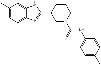 1-Piperidinecarbothioamide,3-(5-methyl-1H-benzimidazol-2-yl)-N-(4-methylphenyl)-(9CI) Struktur