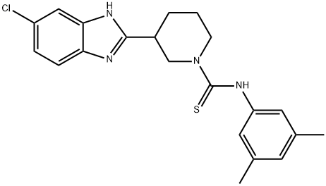 1-Piperidinecarbothioamide,3-(5-chloro-1H-benzimidazol-2-yl)-N-(3,5-dimethylphenyl)-(9CI) Struktur