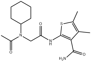 3-Thiophenecarboxamide,2-[[(acetylcyclohexylamino)acetyl]amino]-4,5-dimethyl-(9CI) Struktur