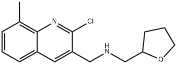 3-Quinolinemethanamine,2-chloro-8-methyl-N-[(tetrahydro-2-furanyl)methyl]-(9CI) Struktur