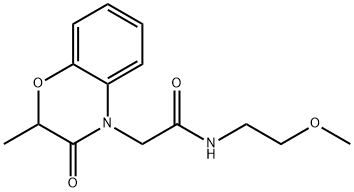 4H-1,4-Benzoxazine-4-acetamide,2,3-dihydro-N-(2-methoxyethyl)-2-methyl-3-oxo-(9CI) Struktur