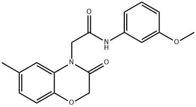 4H-1,4-Benzoxazine-4-acetamide,2,3-dihydro-N-(3-methoxyphenyl)-6-methyl-3-oxo-(9CI) Struktur