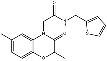 4H-1,4-Benzoxazine-4-acetamide,2,3-dihydro-2,6-dimethyl-3-oxo-N-(2-thienylmethyl)-(9CI) Struktur