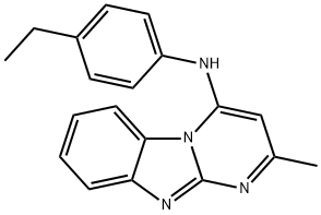 Pyrimido[1,2-a]benzimidazol-4-amine, N-(4-ethylphenyl)-2-methyl- (9CI) Struktur