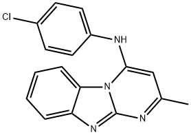 Pyrimido[1,2-a]benzimidazol-4-amine, N-(4-chlorophenyl)-2-methyl- (9CI) Struktur