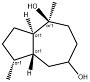 4,7-Azulenediol,decahydro-1,4-dimethyl-,(1R,3aR,4S,8aR)-rel-(9CI) Struktur