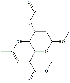 1-O-Methyl-2-deoxy-α-D-lyxo-hexopyranose 3,4,6-triacetate Struktur