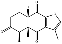 (4aR)-4a,7,8,8aβ-Tetrahydro-3,4aβ,5β-trimethylnaphtho[2,3-b]furan-4,6,9(5H)-trione Struktur