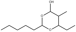 1,3-Dioxan-4-ol,6-ethyl-5-methyl-2-pentyl-(9CI) Struktur