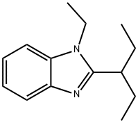 1H-Benzimidazole,1-ethyl-2-(1-ethylpropyl)-(9CI) Struktur