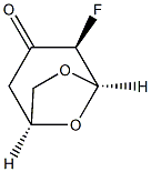 beta-D-erythro-Hexopyranos-3-ulose, 1,6-anhydro-2,4-dideoxy-2-fluoro- (9CI) Struktur