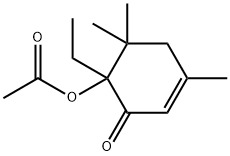 2-Cyclohexen-1-one,6-(acetyloxy)-6-ethyl-3,5,5-trimethyl-(9CI) Struktur