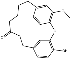 4-Hydroxy-17-methoxy-2-oxatricyclo[13.2.2.13,7]icosa-1(17),3,5,7(20),15,18-hexene-10-one Struktur