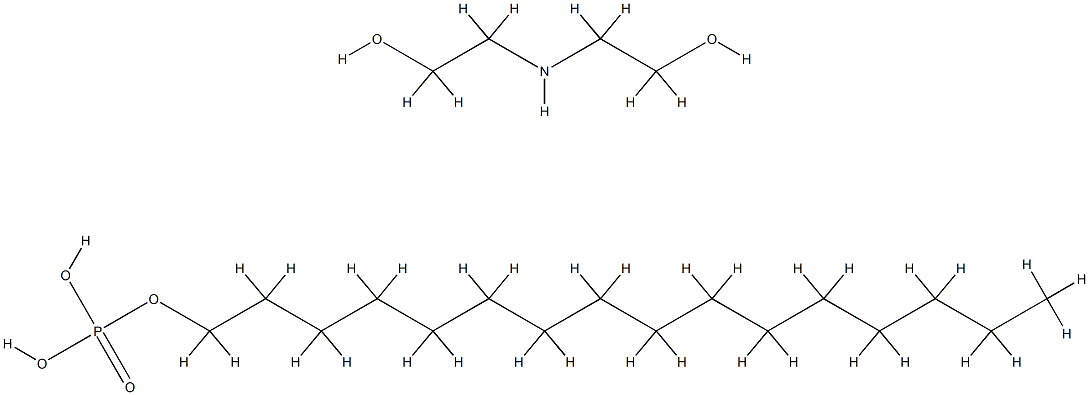 2,2'-iminodiethanol, compound with hexadecyl dihydrogen phosphate Structure